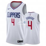 Camisetas NBA de Milos Teodisic Los Angeles Clippers Blanco Association 2018