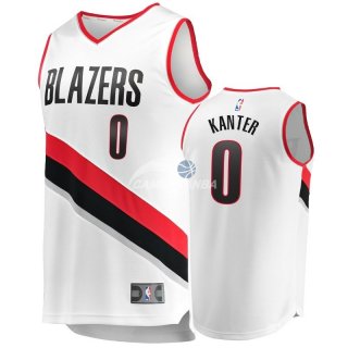 Camisetas de NBA Ninos Enes Kanter Portland Trail Blazers Blanco Icon