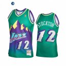 Camisetas NBA Utah Jazz John Stockton Verde Throwback 2021
