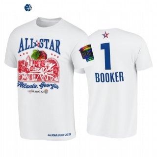 T-Shirt NBA 2021 All Star Devin Booker Support Black Colleges HBCU Spirit Blanco