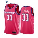 Camisetas NBA Nike Washington Wizards NO.33 Kyle Kuzma Rosa Ciudad 2022