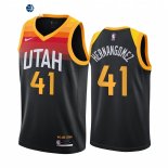 Camisetas NBA Nike Utah Jazz NO.41 Juan Hernangomez Negro Ciudad 2021-22