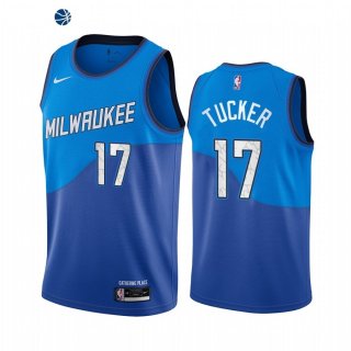 Camiseta NBA de Milwaukee Bucks P.J. Tucker Nike Azul Ciudad 2021