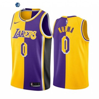 Camisetas NBA de Kyle Kuzma Los Angeles Lakers Amarillo Purpura Split 19/20