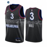 Camiseta NBA de Philadelphia Sixers George Hill Negro Ciudad 2021