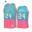 Camisetas NBA San Antonio Spurs NO.24 Devin Vassell X Mitchell Ness Azul Rose Hardwood Classics 2022