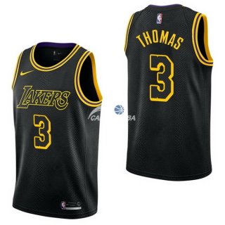 Camisetas NBA de Isaiah Thomas Los Angeles Lakers Nike Negro Ciudad 17/18