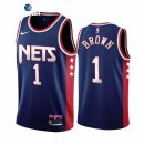 Camisetas NBA Brooklyn Nets Bruce Brown Marino Ciudad Throwback 2021-22