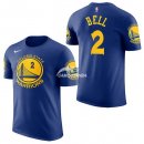 Camisetas NBA de Manga Corta Jordan Bell Golden State Warriors Azul 17/18