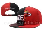Snapbacks Caps NBA De Miami Heat Negro Rojo-9