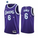 Camisetas NBA de Los Angeles Lakers LeBron James 75th Purpura Ciudad 2021-22