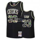 Camisetas Camuflaje De Fuego Recto Boston Celtics Larry Bird Negro 2018