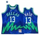 Camisetas NBA Dallas Mavericks NO.13 Steve Nash Azul Throwback 2022