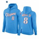 Sudaderas Con Capucha NBA Los Angeles Clippers NO.8 Marcus Morris Sr. 75th Azul Ciudad 2021-22