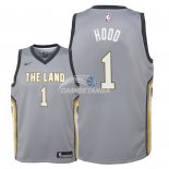 Camiseta NBA Ninos Cleveland Cavaliers Rodney Hood Nike Gris Ciudad 2018