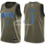 Camisetas NBA Salute To Servicio Orlando Magic Jonathan Isaac Nike Ejercito Verde 2018