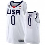 Camisetas Copa Mundial de Baloncesto FIBA 2019 USA Kevin Love Blanco