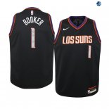 Camisetas de NBA Ninos Phoenix Suns NO.# Devin Booker Nike Negro Ciudad 19/20