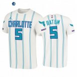 T-Shirt NBA Charlotte Hornets Nicolas Batum Double Pinstripes Blanco Association 2020-21