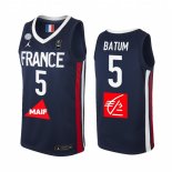 Camisetas Copa Mundial de Baloncesto FIBA 2019 France Nicolas Batum Marino