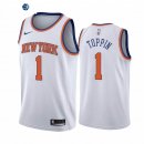 Camiseta NBA de Obi Toppin New York Knicks NO.1# Blanco Association 2020-21