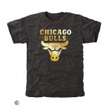 Camisetas NBA Chicago Bull Negro Oro