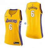 Camisetas NBA Mujer Jordan Clarkson Los Angeles Lakers Amarillo Icon 17/18