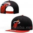 Snapbacks Caps NBA De Miami Heat Negro Rojo-8