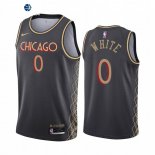 Camiseta NBA de Coby White Chicago Bulls Nike Negro Ciudad 2020-21