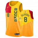 Camisetas NBA de Matthew Dellavedova Milwaukee Bucks Nike Amarillo Ciudad 18/19