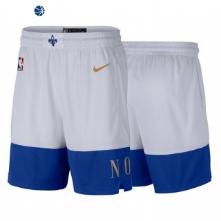 Pantalon NBA de New Orleans Pelicans Blanco Azul Ciudad 2020-21