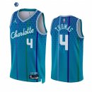 Camisetas NBA Jordan Charlotte Hornets NO.4 Isaiah Thomas 75th Azul Ciudad 2022