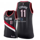 Camisetas NBA Mujer Meyers Leonard Portland Trail Blazers Negro Icon