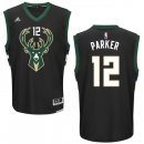 Camisetas NBA de Jabari Parker Milwaukee Bucks Negro