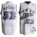 Camisetas NBA de retro Malone Utah Jazz Blanco