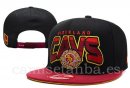 Snapbacks Caps NBA De Cleveland Cavaliers Negro Rojo Profundo