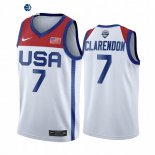 Camisetas NBA de Layshia Clarendon Juegos Olímpicos Tokio USMNT 2020 Blanco