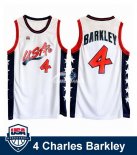 Camisetas NBA de Charles Barkley USA 1996 Blanco