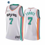 Camisetas NBA de San Antonio Spurs Bryn Forbes 75th Blanco Ciudad 2021-22