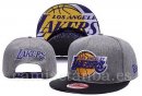 Snapbacks Caps NBA De Los Angeles Lakers Gris Negro Amarillo
