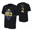 Camisetas NBA Golden State Warriors Jordan Bell 2019 Finales Manga Corta Negro