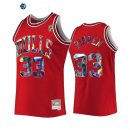 Camisetas NBA Chicago Bulls NO.33 Scottie Pippen Diamante Rojo Hardwood Classics 2022-23