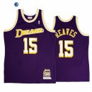 Camisetas NBA Los Angeles Lakers NO.15 Austin Reaves Purpura Throwback 2022