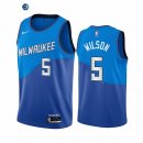 Camiseta NBA de D.J. Wilson Milwaukee Bucks Nike Azul Ciudad 2020-21