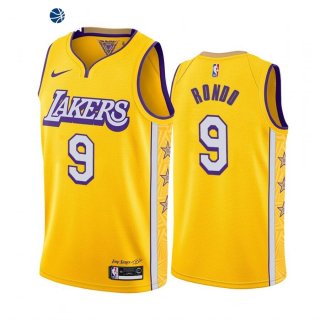 Camisetas NBA de Rajon Rondo Los Angeles Lakers Nike Amarillo Ciudad 19/20