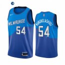 Camisetas NBA de Milwaukee Bucks Sandro Mamukelashvili Nike Azul Ciudad 2021