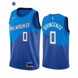 Camiseta NBA de Donte DiVincenzo Milwaukee Bucks Nike Azul Ciudad 2020-21