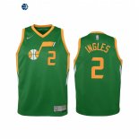 Camisetas de NBA Ninos Edición ganada Utah Jazz Joe Ingles Verde 2021