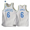Camisetas NBA Nike Los Angeles Lakers NO.6 LeBron James Blanco Classic 2022-23
