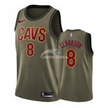 Camisetas NBA Salute To Servicio Cleveland Cavaliers Jordan Clarkson Nike Ejercito Verde 2018
